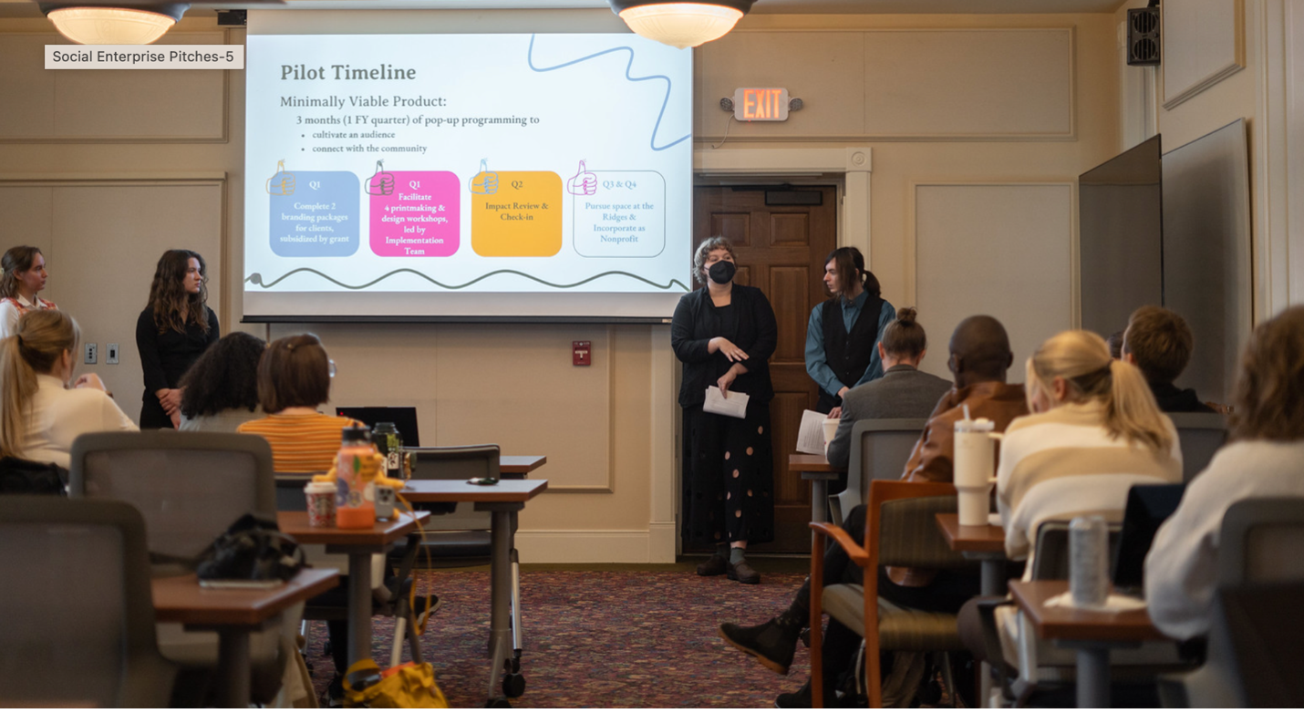 MAA students on Pitch Day. Photo credit, Madeline Daley, Voinovich School.